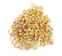 CHICIRIS Exquisito Juego de Arandela de Ojales de Doble Cara de 6 Mm, Remachador de Color de Pistola de 100 Piezas para Bolsas de Ropa, Pulseras de Cuero, Accesorios de Moda (GOLD)