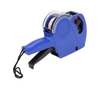 CHICIRIS Fabricante de Etiquetas Porttiles, Pistola de Precio de la Mquina de Etiquetado Manual con Cartucho, Adecuado para Ropa, Juguetes, Equipaje, Alfombras, etc., Impresora de (Blue