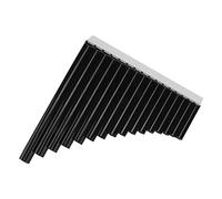 CHICIRIS Flauta de Pan ABS, Tecla C, Instrumento Musical de 16-18 Tubos con Bolsa de Transporte, Manual, 10,1 X 10 Pulgadas, para Principiantes, Adultos, Personal Docente (Black)