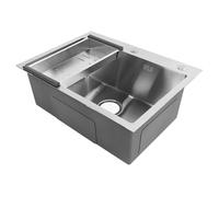 CHICIRIS Fregadero de Cocina de Acero Inoxidable 304 con Tazón Profundo | Servicio pesado, resistente al óxido, silencioso, montaje , perfecto para macetas grandes