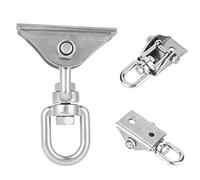 CHICIRIS Gancho para Colgar Columpio de Acero Inoxidable, Kit de Silla Colgante para Hamaca Resistente Giratorio de 360 Grados con Placa Fija, para Columpio Al Aire, Cuerda de