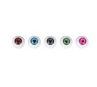 CHICIRIS Globos Oculares para Muñecas, Ojos de Plástico Coloridos para Manualidades Hechas a Mano, Accesorios de Halloween, 100 Piezas de Tamaños Mixtos (Plástico/resina 3)