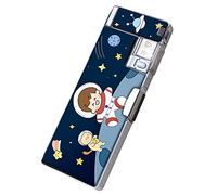 CHICIRIS Grandes Bolsas de Lápiz de Estilo de Dibujos Animados con un Afilador Integrado para la Escuela Infantil, Estuche Portátil para Alumnos, Material de Plástico (Astronauta)