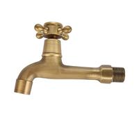 CHICIRIS Grifo Vintage de Latón Macizo, Grifo Monomando para Fregadero de Cocina Montado en la Pared con Válvula Central de Latón, para el Hogar, Baño, Fregona y Piscina (grifo de piscina fregona