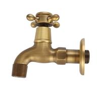 CHICIRIS Grifo Vintage de Latón Macizo, Grifo Monomando para Fregadero de Cocina Montado en la Pared con Válvula Central de Latón, para el Hogar, Baño, Fregona y Piscina (de piscina fregona