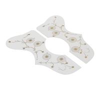 CHICIRIS Guitar Guard Golpeador de Plástico Duro de 2 Piezas, 10,6 X 4,5 Pulgadas, Placa de Protección Antiarañazos con Autoadhesivo para Guitarras Acústicas y Eléctricas (WHITE)