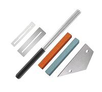 CHICIRIS Herramienta de Guitarra Profesional Luthier con Archivo BRET, Protector de Diapasón, Rockero Fret, Piedra de Molienda para Pulir Traste, Material de Acero Inoxidable, Kits