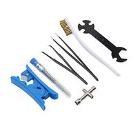 CHICIRIS Herramienta de Limpieza de Boquilla de Impresión 3D de Diseño Ergonómico para un Manejo Simple - Kit de Limpieza de Cepilladores de Pincel de Pinzas de 7 Piezas para Mk8, CR 10, Duplicador,