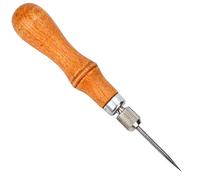 CHICIRIS Herramienta para Trabajar Cuero, Diseño de de Madera Maciza | Punzón de acero duradero, Agarre ergonómico, Reemplazo rápido del cabezal, Ideal para acolchar