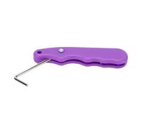 CHICIRIS Herramienta Tensora de Encaje para Patines de Hielo, Plástico Plegable con Gancho de Acero Inoxidable para Patines de Hockey, Artísticos (Purple)