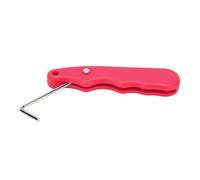 CHICIRIS Herramienta Tensora de Encaje para Patines de Hielo, Plástico Plegable con Gancho de Acero Inoxidable para Patines de Hockey, Artísticos (Pink)