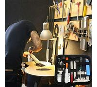 CHICIRIS Herramientas de Guitarra Archivo de Valor Increíble, Regla de Nivelación, Placa de Protección de Diapasón para Pulir el Pulido con Bolsas de Almacenamiento y los Medidores de Radio