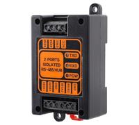 CHICIRIS Hub Aislado RS 485, Material ABS, Repetidor Aislado Industrial de 2 Puertos con Protección contra Cortocircuitos y Truenos para Aplicaciones en Exteriores