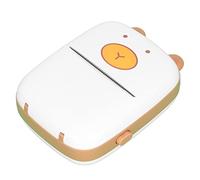 CHICIRIS Impresora de Pegatinas, Pequeña Y Portátil con Forma de Oso Lindo Excelente Rendimiento Impresora de Bolsillo de Velocidad de Impresión Rápida para Estudiar para Estudiantes para Dejar un