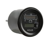 CHICIRIS Indicador de Batería Redondo de 24 V Indicador de Batería Redondo LED ABS Pantalla de Potencia de 10 Niveles Esfera de 57 Mm con Alertas de Advertencia Rojas y Contador de Horas para