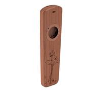CHICIRIS Instrumento Musical Kazoo de Madera, Diseño Portátil Hecho a Mano con Caja de Almacenamiento, Construcción de Madera de Primera Calidad, Incluye Membranas de Flauta y Manual (#4)