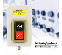 CHICIRIS Interruptor de Botón de Encendido y Apagado 3P con Bloqueo Automático para Control de Motores y Conmutación de Circuitos Eléctricos, Material Duradero para una Larga Vida útil, Aplicable