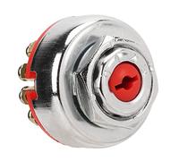 CHICIRIS Interruptor de Luz de Encendido Interruptor de Encendido de Metal ABS 8 8 Terminales de Tornillo Diámetro de Montaje de 26,5 Mm para Tractor Cortacésped 6V 12V 24V Reemplazo de Arranque