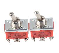 CHICIRIS Interruptor de Motor Compacto Portátil DC 250 V 15 A Interruptor de Palanca 2 Piezas para Motores de CC Cepillados, Persianas Enrollables, Eventos de Seguridad