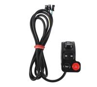CHICIRIS Interruptor de Señal de, Interruptor de Manillar de Motocicleta 4 en 1 con Cable de 4,92 Pies para Bicicleta Eléctrica, Scooter, Universal, ABS, Faro, Bocina, Palanca Intermitente