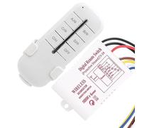 CHICIRIS Interruptor remoto de 1000 W para varias luces ON/OFF AC180-240 V con instalación rápida para lámparas fluorescentes, ventilador de extracción para uso en oficina (MR704 carga cuádruple