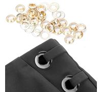 CHICIRIS Juego de 100 ojales de latón duraderos para modificación de ropa, herramienta de bricolaje para manualidades de cuero, accesorio de punto plateado/bronce/dorado/negro 100#-1400# para variedad