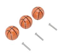 CHICIRIS Juego de 3 Pomos de Cocina para Gabinete de Baloncesto, Elegante Manija de Puerta para Aplicaciones Amplias, Armarios, Cajones, Aleación de Zinc y Cerámica, como Se Muestra en las Imágenes