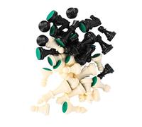 CHICIRIS Juego de 32 Piezas de Ajedrez de Plástico Juego Completo de Ajedrez con Bases de Fieltro King Smooth Grip de 64 Mm o 75 Mm Silencioso para Jugadores de Torneos del Club de la Escuela en