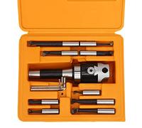 CHICIRIS Juego de Cabezales de Mandrinado de 2 Pulgadas con Vástago R8, | Precisión Micrométrica de 0,0001 Pulgadas, Capacidad de Perforación de 1/2 Pulgadas, Compensación Máxima de 5/8 Pulgadas,