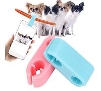 CHICIRIS Juego de Clips para Selfies para Mascotas, 2 Piezas, Accesorios de Fotografía de Silicona Premium para Perros y Gatos, Fáciles de Usar, Capturan Momentos para Dueños de Mascotas, Azul,
