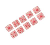 CHICIRIS Juego de Dados de 20 Piezas Juego de Dados de Plástico de 6 Caras de Esquina Redonda Translúcidos de 0,6 Pulgadas con Pepitas Transparentes para Juegos de Mesa Juegos de Matemáticas