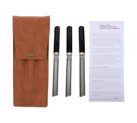 CHICIRIS Juego de Limas para Trastes de Guitarra, de Madera Purpleheart, Paquete de 3 Herramientas para Ranurar Tuercas de bajo con Cuchillas de Acero Endurecido de 5 Pulgadas