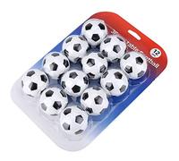 CHICIRIS Juego de Mini Balones de Fútbol de Mesa, Superficie Lisa de Resina Duradera para Amantes del Fútbol de Mesa, Color Blanco y Negro, 12 Uds.