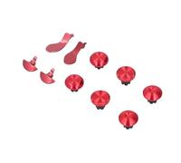 CHICIRIS Juego de Paletas de Joysticks Analógicos Kit de Actualización de Juegos de Acero Inoxidable Resistente para Controlador Edge 6 Tapas 4 Paletas (rojo)