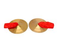 CHICIRIS Juego de Platillos de Aleación Platillos de Mano para Marcha Chapados en Latón 19 Cm 7,48 Pulgadas Aleación de Acero de Borde Liso para Educación Musical Preescolar Banda Escolar (19