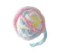 CHICIRIS Juguete de Bola de Hilo para Mascotas con Campana, Resistencia a Mordeduras, Diversión Interactiva de Lana para Gatos y Cachorros, Hecho de Acrílico Seguro y PVC de 5cm (Colorido (Blanco))