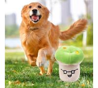 CHICIRIS Juguete de Peluche para Perros con Forma de Seta, Resistente a Las Mordeduras e Interactivo para Cachorros, Juguete para Masticar Hecho de Material de Felpa Suave, 1 Unidad (Green)
