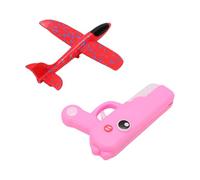 CHICIRIS Juguete Lanzador de Avión de Espuma, sin Baterías, Juguetes Voladores para Niños, Niños y Niñas, Juego Al Aire (Rojo)