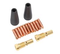 CHICIRIS Kit Completo de Accesorios de Soldadura de 15 Piezas, Boquillas de PTFE, Difusor de Latón y Puntas de Cobre para Varios Proyectos de Soldadura MIG para y Century