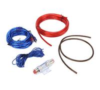 CHICIRIS Kit de Cables de Alimentación del Amplificador, Cableado de Metal ABS de Alta Conductividad para Amplificador de Juegos de Coche, Subwoofer de Bocina, con Protector de Conducto