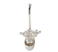 CHICIRIS Kit de Cuchara de Acero Inoxidable con Elegante Soporte en Forma de Cisne para Organizador de Mesa de Cocina, Juego de 6 Piezas Dorado y Plateado (SILVER)