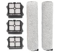 CHICIRIS Kit de Filtro de Cepillo de Rodillo de Piso Eficiente para Lavadora de Piso con Cable de Rendimiento de Limpieza Suave 2 Rodillos 3 Filtros