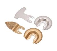 CHICIRIS Kit de Herramientas Múltiples de Hojas de Sierra Oscilantes de 4 Piezas, Hojas de Carburo de Diamante para Corte y Pulido con Revestimiento de Pintura Electroforética, para