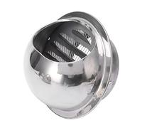 CHICIRIS Larga alargada de acero inoxidable y ventilación que cubre los accesorios fáciles de instalar con una pantalla de red integrada para ventiladores de cocina y aberturas de (4 pulgadas)