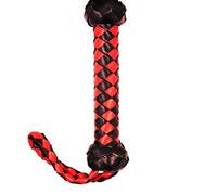 CHICIRIS Látigo de Montar Negro, Látigo de Cuero Sintético para Entrenamiento de Caballos con Cómodo, Longitud Total de 23,4 Pulgadas, de 6,5 Pulgadas (Rojo+Negro)