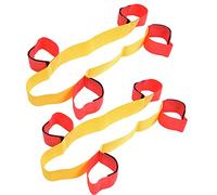 CHICIRIS Leggings Elásticos para Pies, Juego de Trabajo en Equipo Multijugador con Correas de Gancho para Actividades de Padres e Hijos, Instituciones de Capacitación, Parques (Calzas para 4