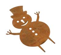 CHICIRIS Letrero de Jardín con Estaca de Muñeco de Nieve, Adorno Decorativo de Navidad Sonriente para Exteriores, con Inserto de Estaca de Hierro Estable para Camino y Patio