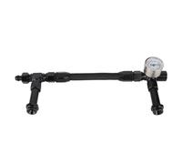 CHICIRIS Línea de, 4150 Línea de de Doble Alimentación con Manómetro Kit de Aluminio de Alta Densidad con Manguera de Nailon de Acero Inoxidable para Carburadores Holley Quick AED (AN8)