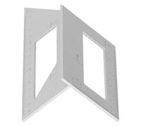 CHICIRIS Línea de Corte de ángulo Herramienta de Vigor 3D para Trabajar la Madera, Medición Exacta de 45 °/90 ° para Especialistas, Material de Aleación de Aluminio (SILVER)