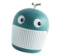 CHICIRIS Little Whale Bote de Basura Lindo y Adorable Mini Contenedor de Basura para Escritorio, Oficina y Mesa de té, Plástico, 1 Unidad (GREEN)